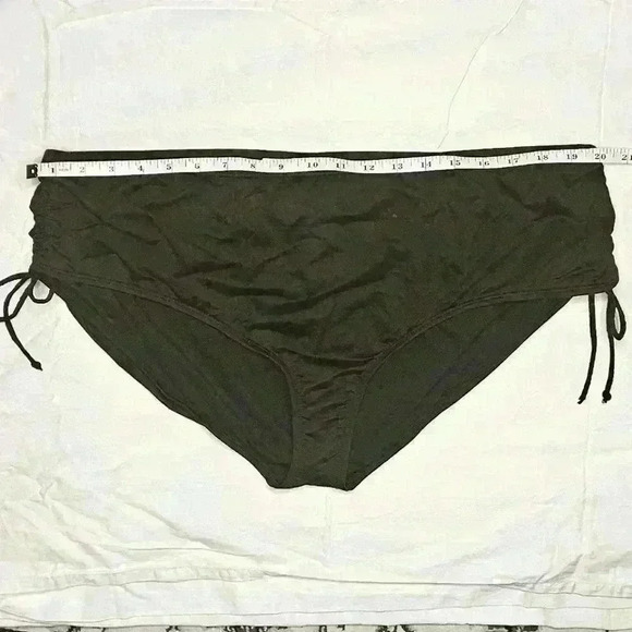 24th & Ocean Black High Waist Ruched Bikini Bottoms Size 22W EUC - Picture 7 of 9